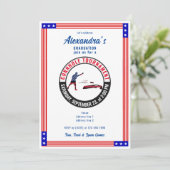 Patriottische US Sack Toss Cornhole Graduation Par Kaart (Staand voorkant)