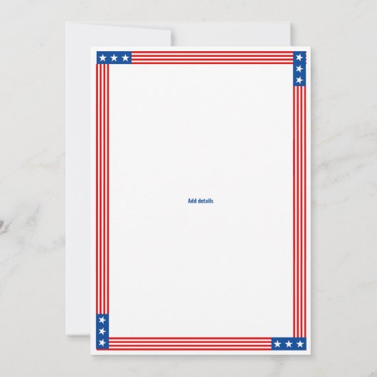 Patriottische US Sack Toss Cornhole Graduation Par Kaart (Achterkant)