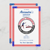 Patriottische US Sack Toss Cornhole Graduation Par Kaart (Voorkant / Achterkant)