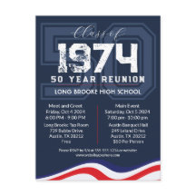 Patriottische USA 50 Jaar High School Class Reunio