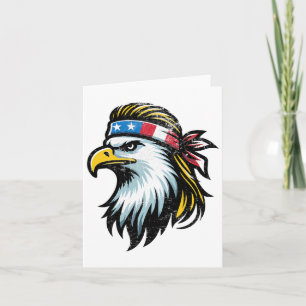 Patriottische Usa Adelaar Mullet Amerikaanse Vlag Kaart