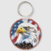 Patriottische USA Adelaar Sleutelhanger Cadeau (Achterkant)