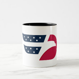 Patriottische USA Adelaar Vleugel Tweekleurige Koffiemok