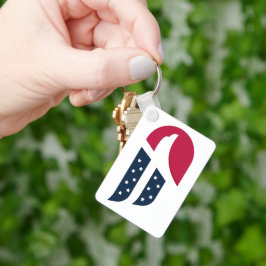 Patriottische USA Adelaarsvleugel Sleutelhanger