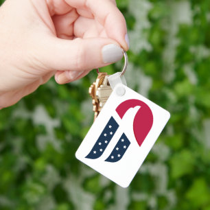 Patriottische USA Adelaarsvleugel Sleutelhanger