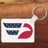 Patriottische USA Adelaarsvleugel Sleutelhanger (Voorkant)