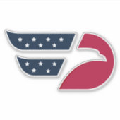 Patriottische USA Adelaarsvleugel Sticker (Voorkant)