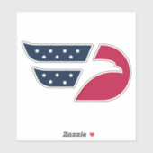 Patriottische USA Adelaarsvleugel Sticker (Vel)