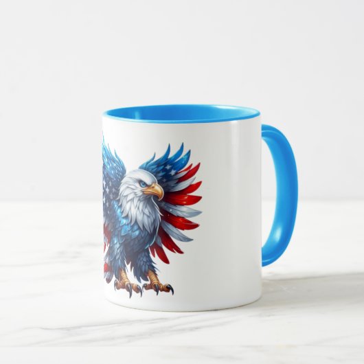 Patriottische USA Eagle Design Mok – Vet en Trots" (Voorkant rechts)