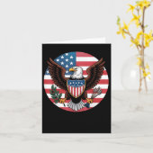 Patriottische USA Eagle Shield Amerikaanse vlag 4e Kaart (Gele Bloem)