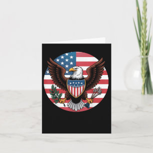Patriottische USA Eagle Shield Amerikaanse vlag 4e Kaart