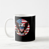 Patriottische USA Eagle Shield Amerikaanse vlag 4e Koffiemok (Links)