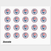 Patriottische USA Eagle zeehond Sticker (Vel)