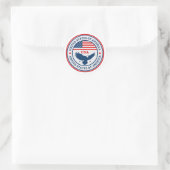 Patriottische USA Eagle zeehond Sticker (Tas)