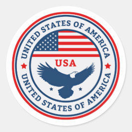 Patriottische USA Eagle zeehond Sticker