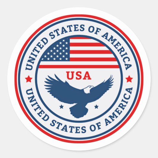 Patriottische USA Eagle zeehond Sticker (Voorkant)