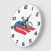 Patriottische USA Fietsen Amerikaanse vlag fietser Grote Klok (Hoek)