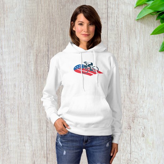 Patriottische USA Fietsen Amerikaanse vlag fietser Hoodie