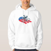 Patriottische USA Fietsen Amerikaanse vlag fietser Hoodie (Voorkant)