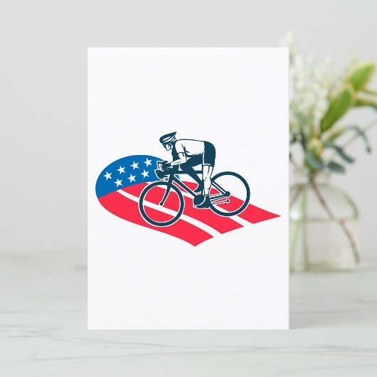 Patriottische USA Fietsen Amerikaanse vlag fietser Kaart