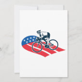 Patriottische USA Fietsen Amerikaanse vlag fietser Kaart (Voorkant)