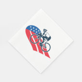 Patriottische USA Fietsen Amerikaanse vlag fietser Servet (Hoek)