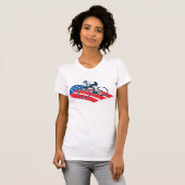Patriottische USA Fietsen Amerikaanse vlag fietser T-shirt (Voorkant volledig)