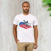 Patriottische USA Fietsen Amerikaanse vlag fietser T-shirt