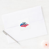 Patriottische USA Fietsen Amerikaanse vlag fietser Vierkante Sticker