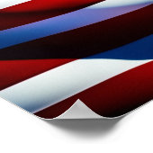Patriottische USA Flag Poster Print (Hoek)