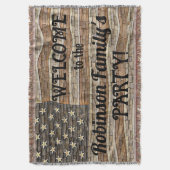 Patriottische USA Flag Stone Wall Kalligrafie Deken (Voorkant Verticaal)