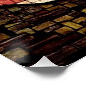 Patriottische USA Flag Tiled Stars en Stripes Perfect Poster (Hoek)