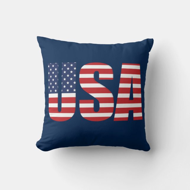 Patriottische USA kussen (Voorkant)