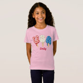 Patriottische USA Love Popsile T-Shirt (Voorkant volledig)