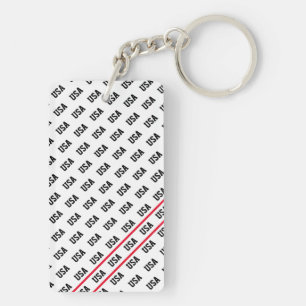 Patriottische USA Patroon Olympisch Team Sport Leu Sleutelhanger