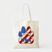 Patriottische USA Paw Canvas tas (Voorkant)