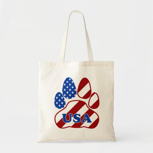 Patriottische USA Paw Canvas tas (Voorkant)