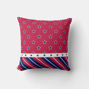 Patriottische USA Red White Stars Stripes Kussen