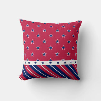 Patriottische USA Red White Stars Stripes Kussen