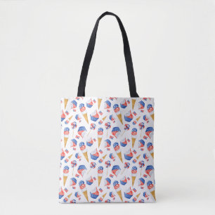 Patriottische USA Stars and Sweets Canvas tas