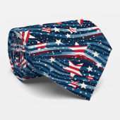 Patriottische USA stropdas voor heren (Opgerold)