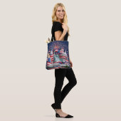 Patriottische USA-tas – Tweezijdige Amerikaanse vl Tote Bag (Op model)
