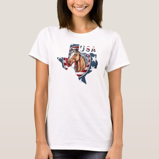 Patriottische USA Texas T-shirt (Voorkant)