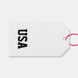 Patriottische USA Typografie Blauw Olympisch Sport Cadeaulabel