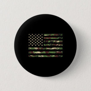 Patriottische Usa-vlag 4 juli Camo Amerikaanse vla Ronde Button 5,7 Cm
