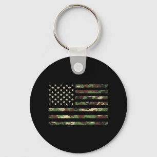 Patriottische Usa-vlag 4 juli Camo Amerikaanse vla Sleutelhanger