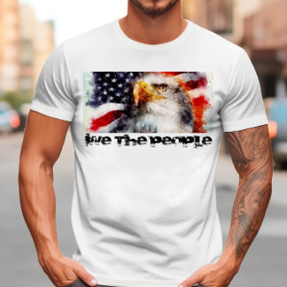 Patriottische USA-vlag en adelaar T-shirt