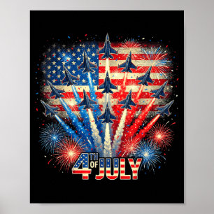 Patriottische usa vlag gevechtsvliegtuigen grappig poster