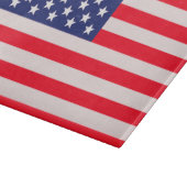Patriottische USA Vlag Glas Snijplank – Amerika (Hoek)