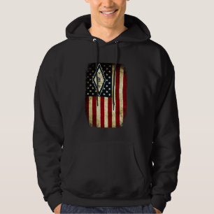 Patriottische USA-vlag ham internationale symbool Hoodie